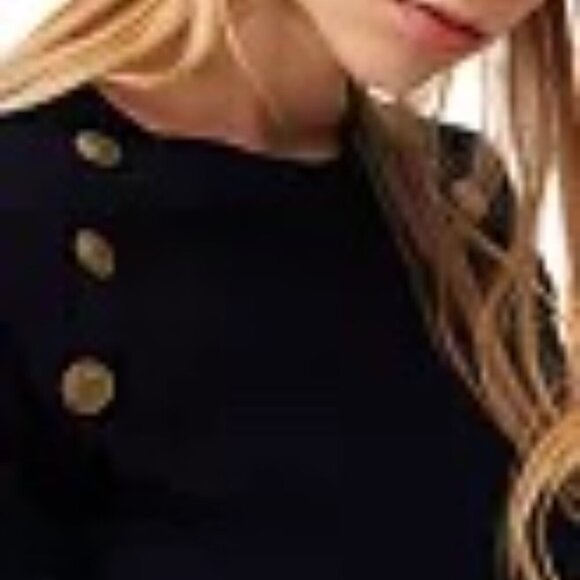 Marella Sport, Black blend, 3/4 sleeve cotton blend sweater Size - Small - Picture 4 of 15